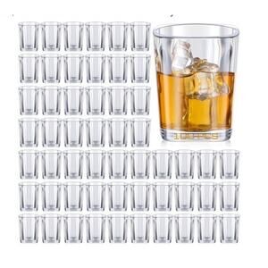 100 Piece Acrylic Shot Glasses 2 oz Clear Bulk Reusable Wedding Party Plastic
